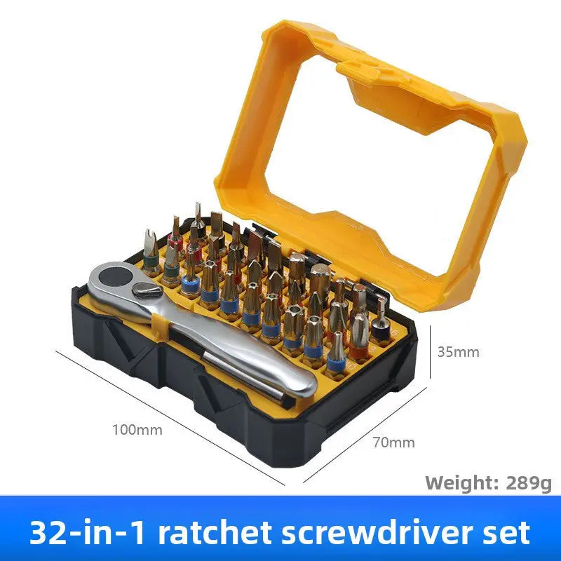 24-in-1 Ratchet Screwdriver Set with S2 Steel Bits – Multi-Functional Household Repair Tool Kit - 32-in-1 Ratchet