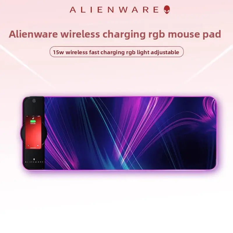 95W RGB Wireless Charging Mouse Pad | Fast Charge Keyboard & Mouse Mat for Gaming - 15W wireless fast charging