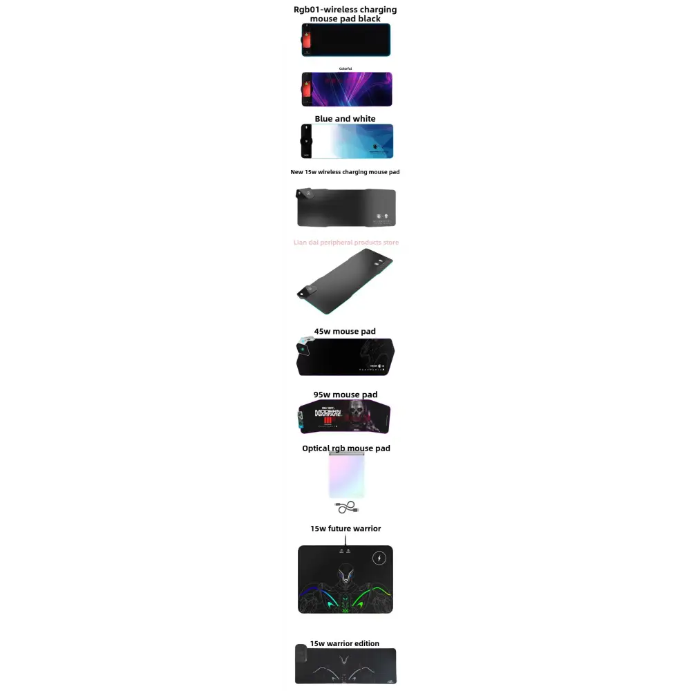 95W RGB Wireless Charging Mouse Pad | Fast Charge Keyboard & Mouse Mat for Gaming - Electronics