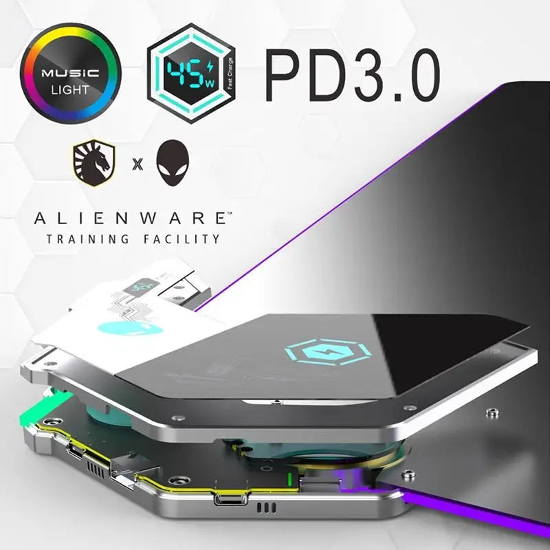 95W RGB Wireless Charging Mouse Pad | Fast Charge Keyboard & Mouse Mat for Gaming - Electronics