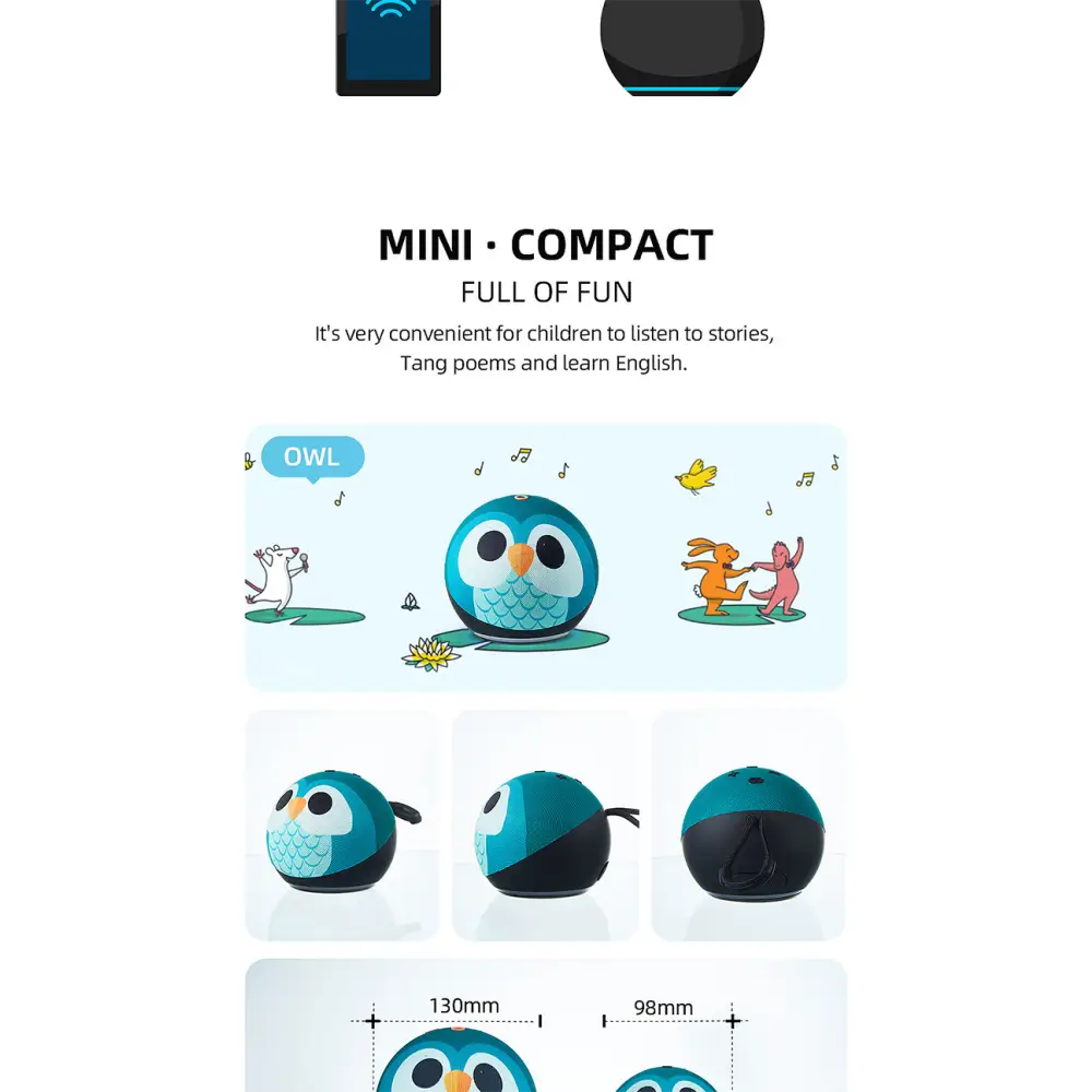 Alaxe Cartoon Bluetooth Speaker | Portable Kids Mini Speaker with Cute Patterns - Electronics
