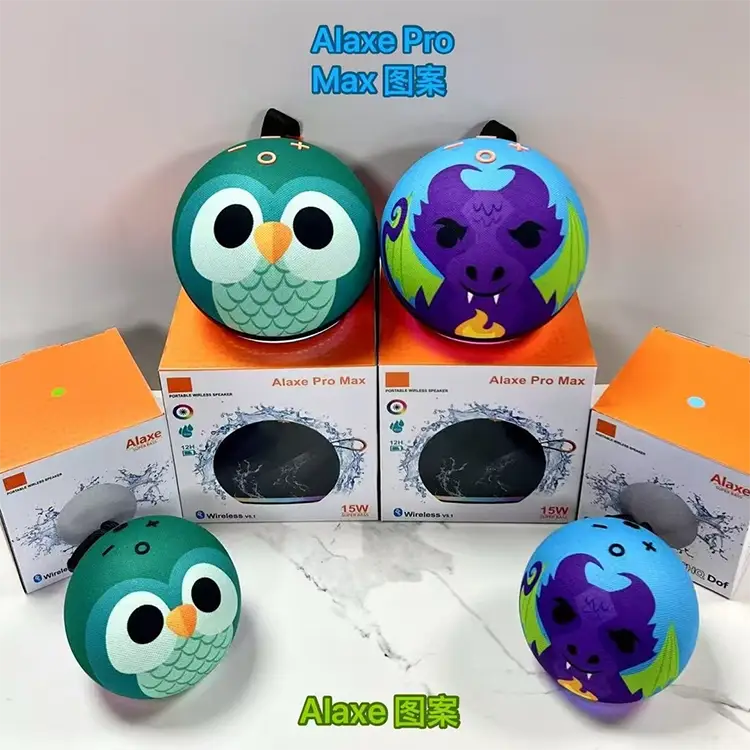 Alaxe Cartoon Bluetooth Speaker | Portable Kids Mini Speaker with Cute Patterns - Electronics