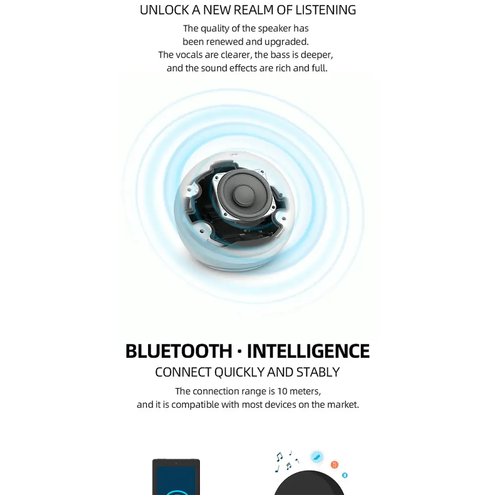 Alaxe Cartoon Bluetooth Speaker | Portable Kids Mini Speaker with Cute Patterns - Electronics