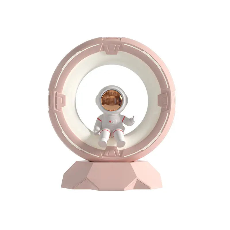 Astronaut Night Light for Girls’ Bedroom Bedside Astronaut Atmosphere Tap Light Rechargeable Sleep Companion - Pink