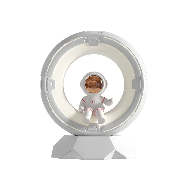 Astronaut Night Light for Girls’ Bedroom Bedside Astronaut Atmosphere Tap Light Rechargeable Sleep Companion - White