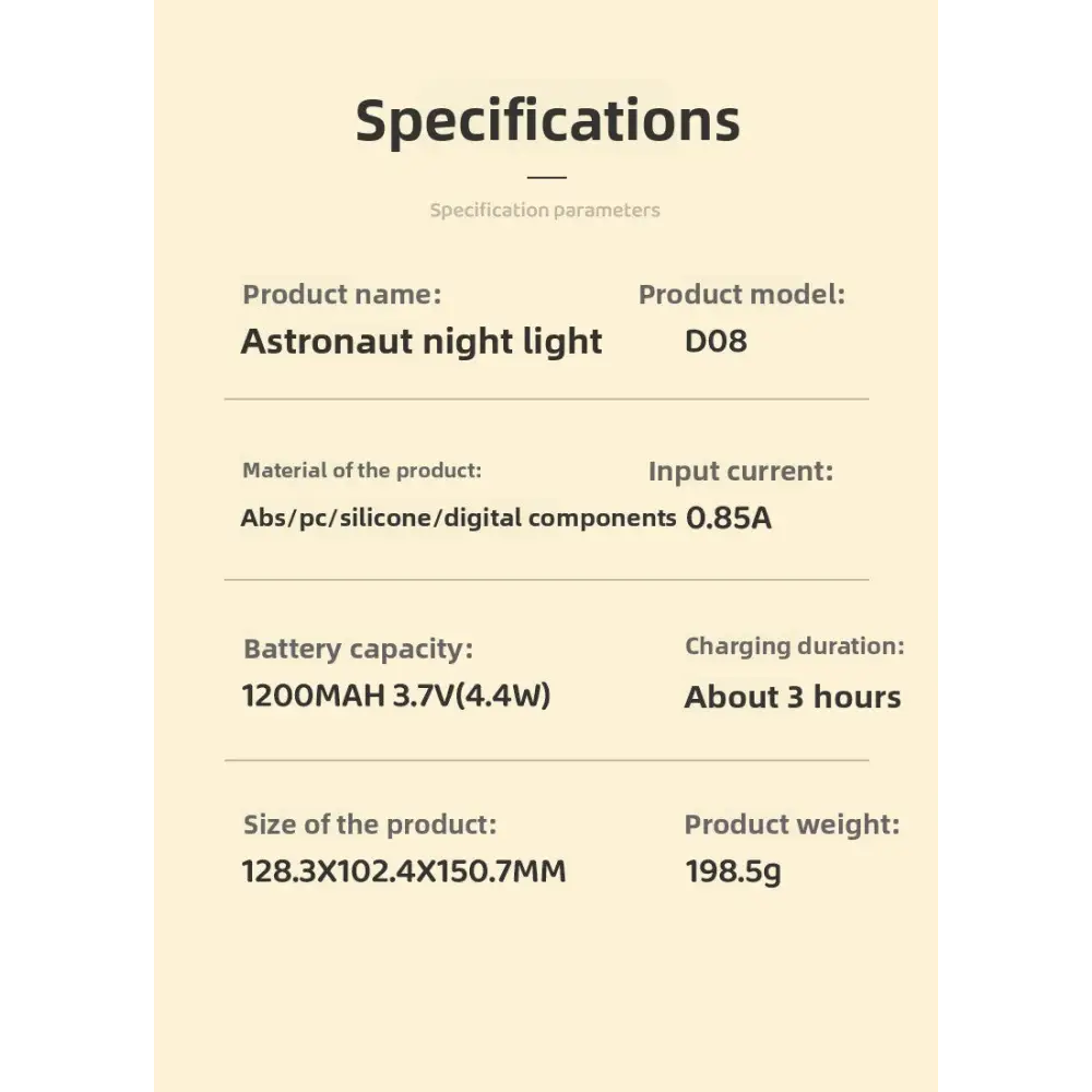 Astronaut Night Light for Girls’ Bedroom Bedside Astronaut Atmosphere Tap Light Rechargeable Sleep Companion - Lamp