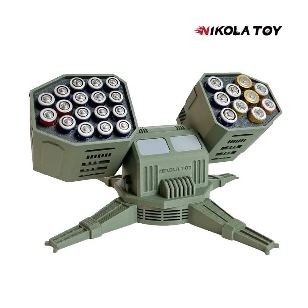 Battlefield Mech Creative Battery Storage Box | Desktop Organizer & Novelty Case - 家居生活