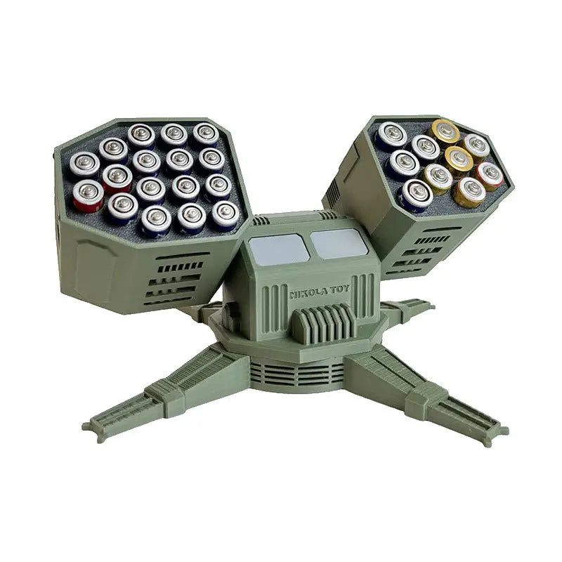 Battlefield Mech Creative Battery Storage Box | Desktop Organizer & Novelty Case - 家居生活