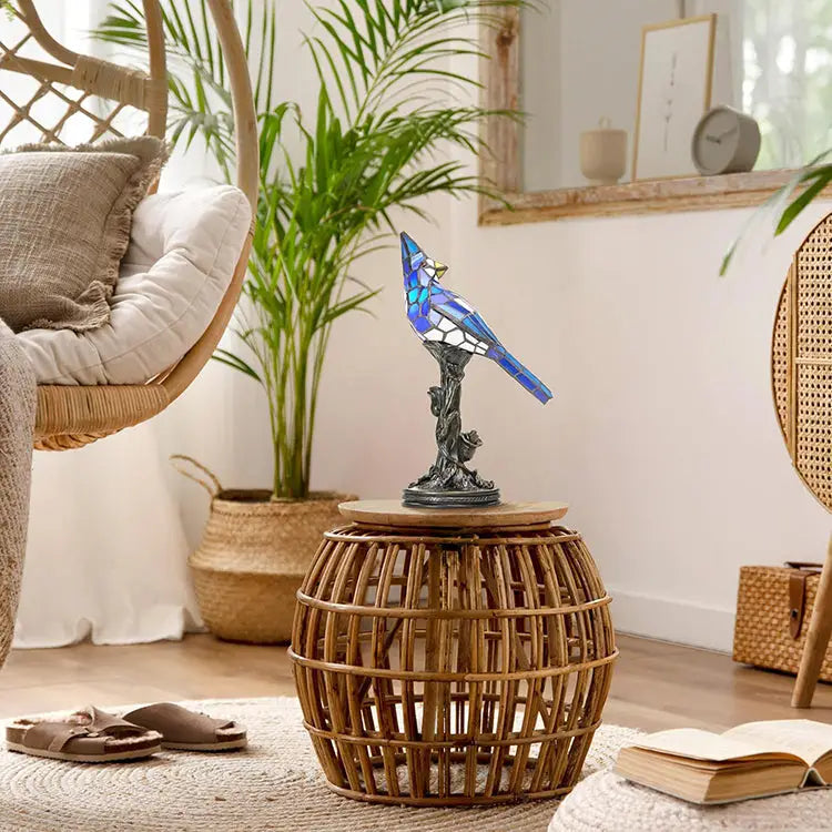 Cardinal Bird Decorative Table Lamp | Red Bird Animal Home Décor Light - Lamp