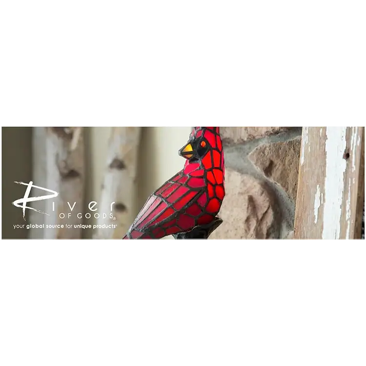 Cardinal Bird Decorative Table Lamp | Red Bird Animal Home Décor Light - Lamp