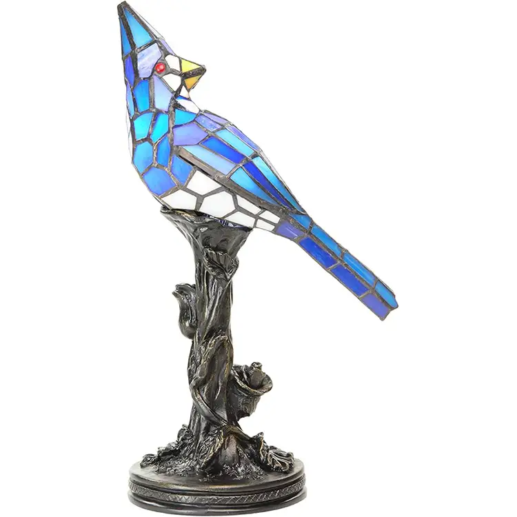 Cardinal Bird Decorative Table Lamp | Red Bird Animal Home Décor Light - Lamp