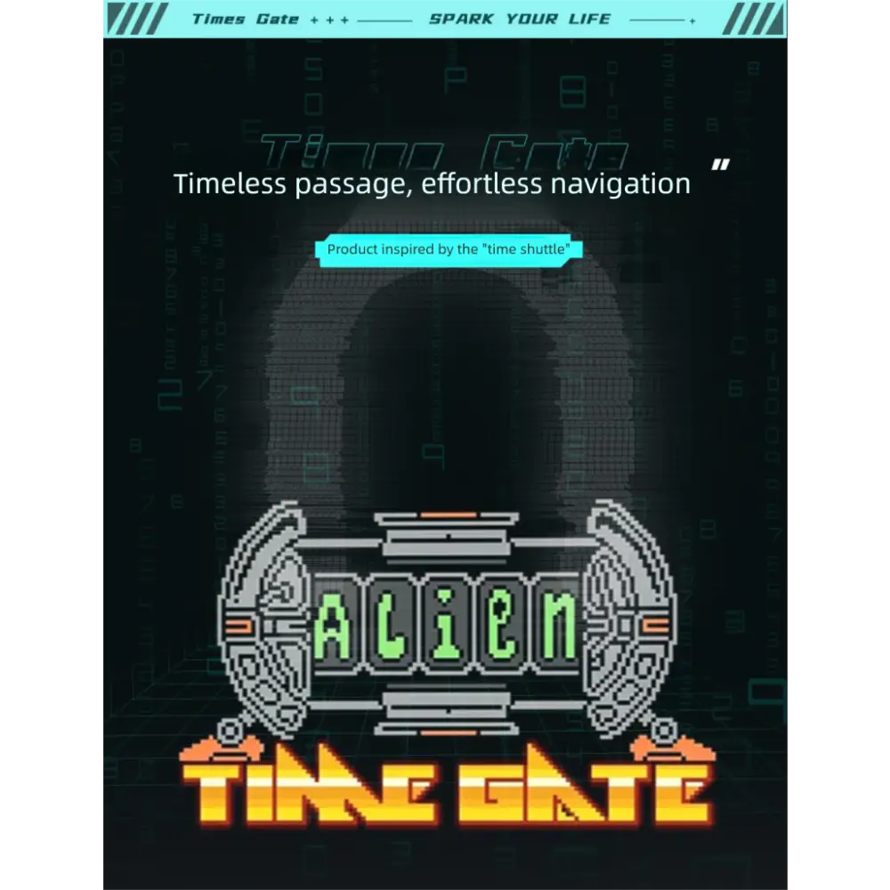 Cyberpunk Pixel Display Clock Tower | 5-Screen Linked Electronic Sub Display - Electronics