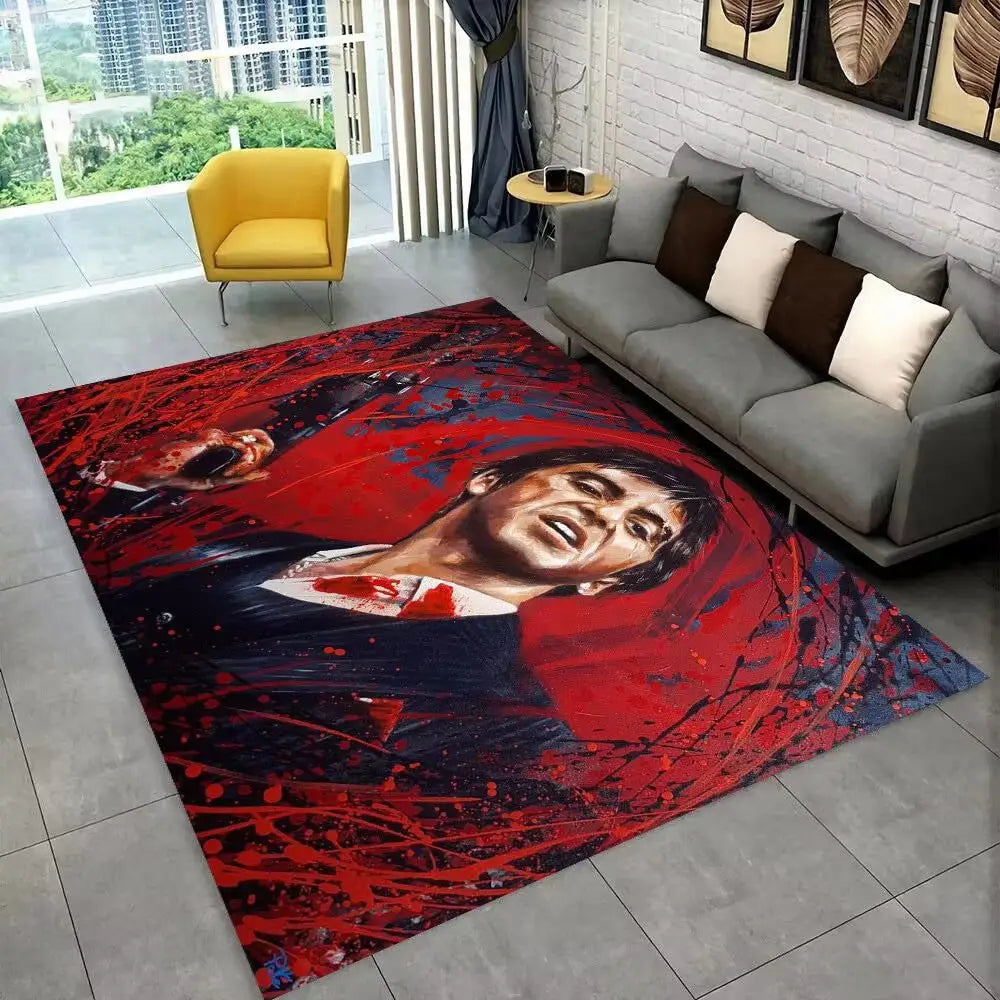 Flannel Area Rug | Heat Transfer Printed Floor Mat for Living Room Bedroom & Home Décor - 24 / 80x120cm - 家居生活