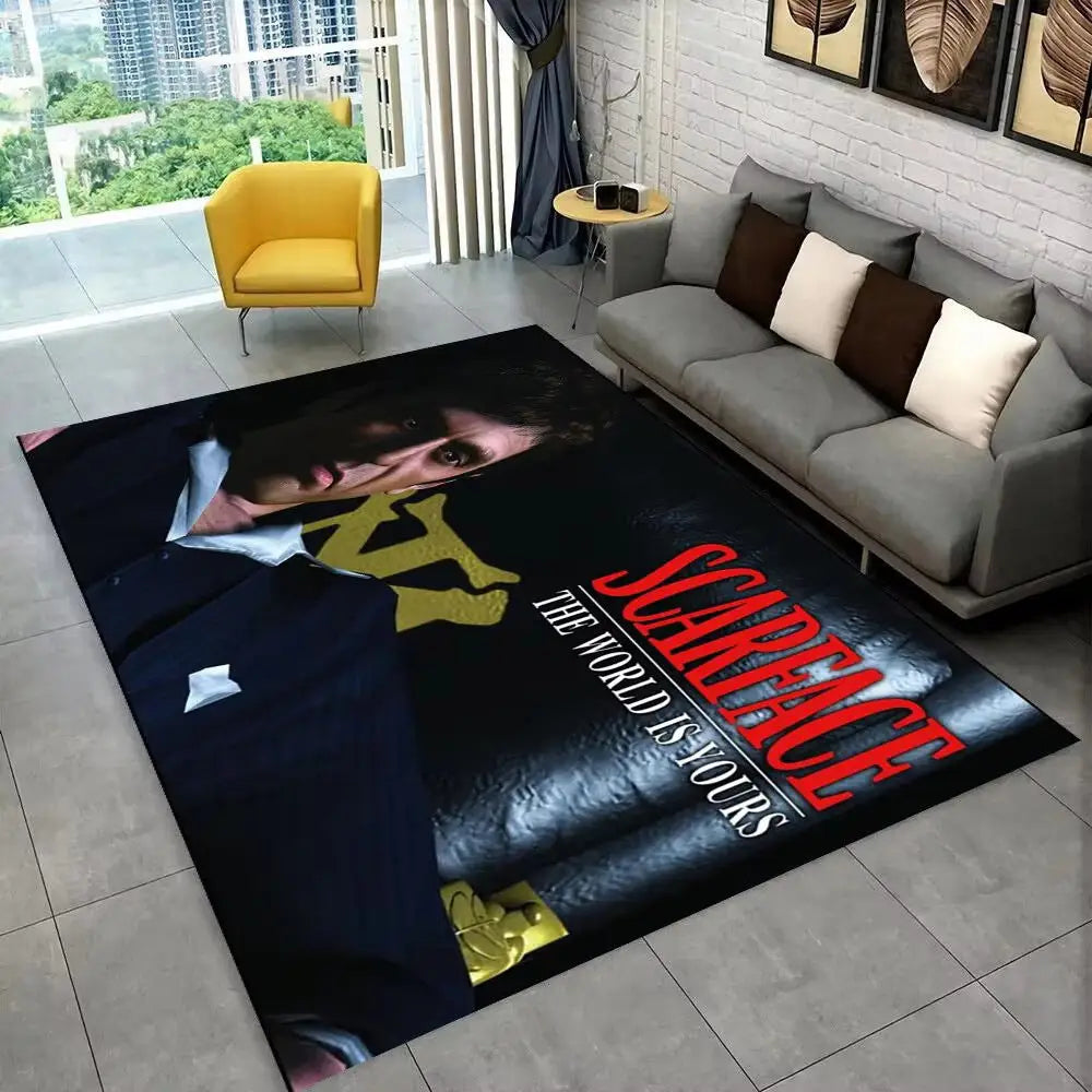 Flannel Area Rug | Heat Transfer Printed Floor Mat for Living Room Bedroom & Home Décor - 5 / 80x120cm - 家居生活