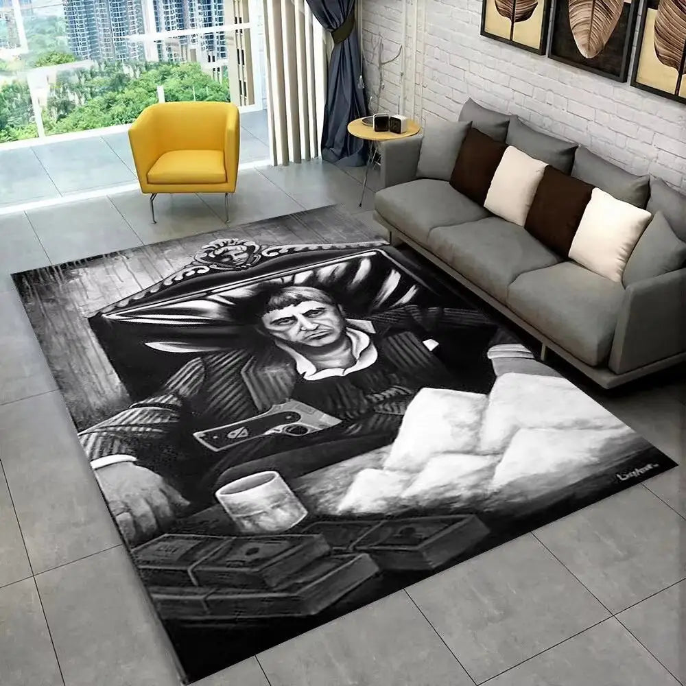 Flannel Area Rug | Heat Transfer Printed Floor Mat for Living Room Bedroom & Home Décor - 7 / 80x120cm - 家居生活