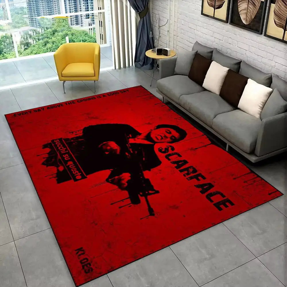 Flannel Area Rug | Heat Transfer Printed Floor Mat for Living Room Bedroom & Home Décor - 17 / 80x120cm - 家居生活