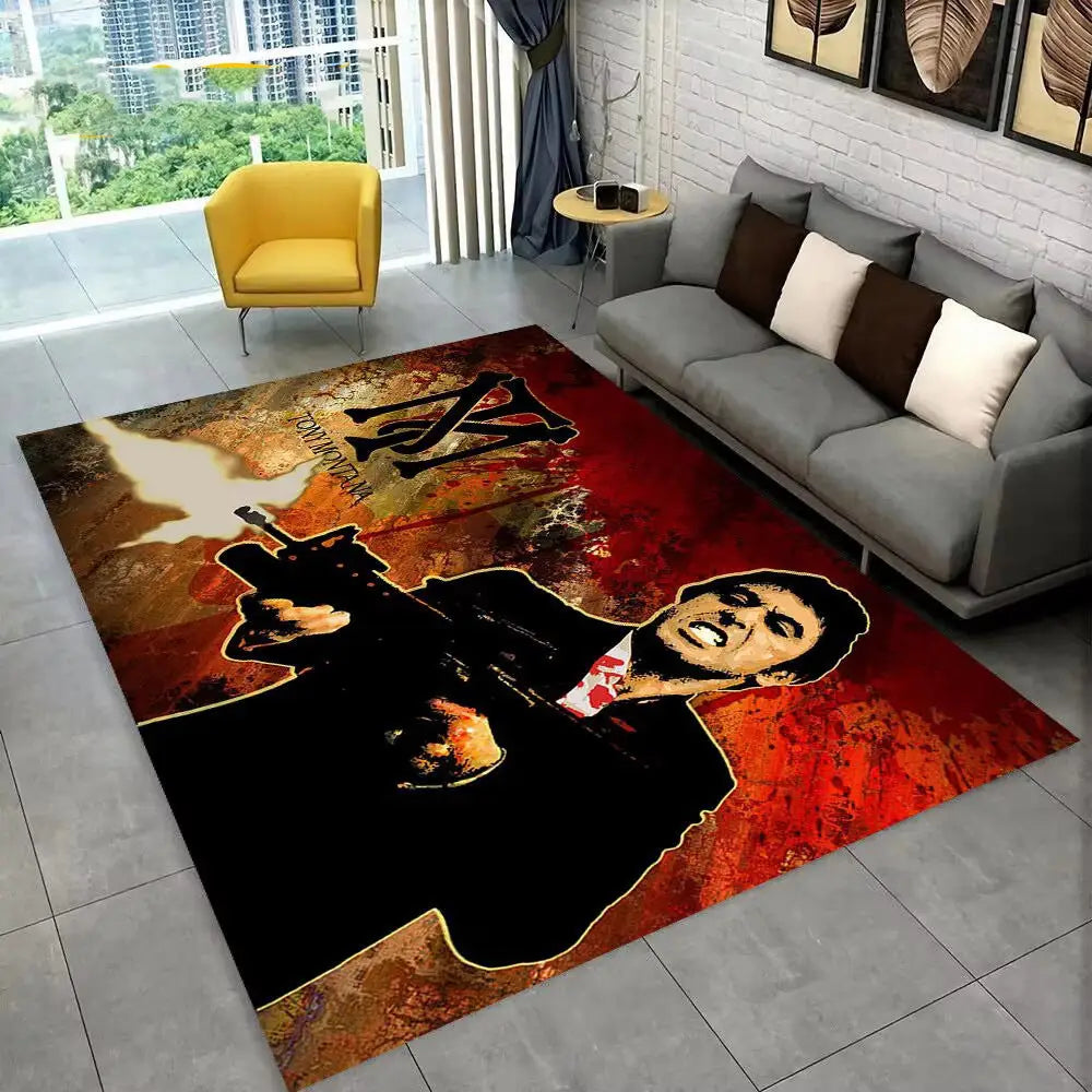 Flannel Area Rug | Heat Transfer Printed Floor Mat for Living Room Bedroom & Home Décor - 1 / 80x120cm - 家居生活