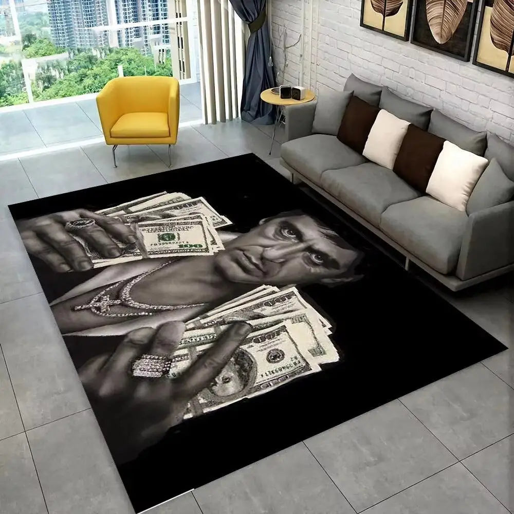 Flannel Area Rug | Heat Transfer Printed Floor Mat for Living Room Bedroom & Home Décor - 3 / 80x120cm - 家居生活