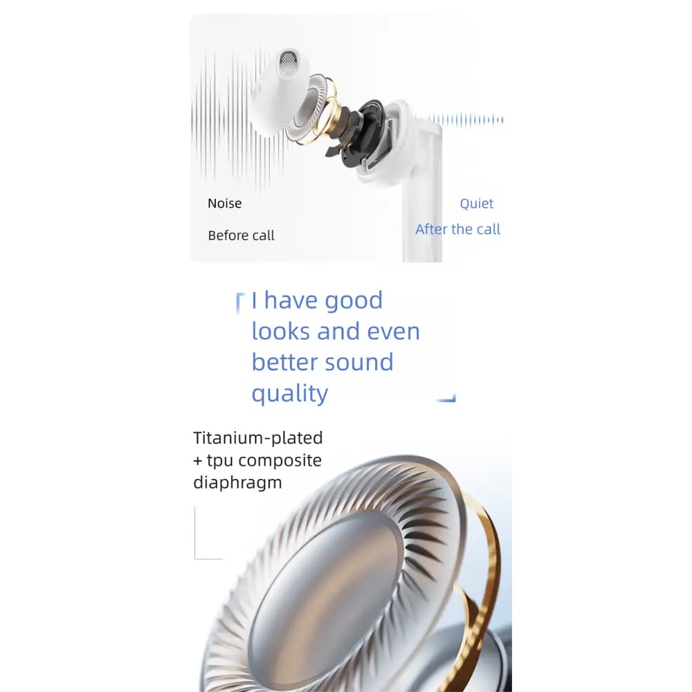 Flowing Sand Gaming Bluetooth Earbuds | Active Noise Cancelling TWS Earphones - Electronics