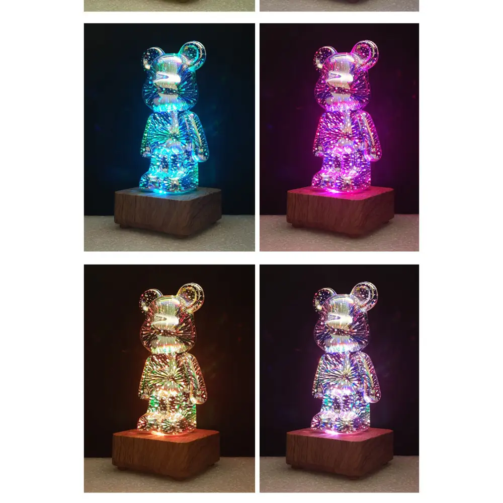 Glowing Bear Night Light Internet Celebrity Violent Bear Table Lamp Bedside Lamp Qixi Festival Gift Birthday Gift