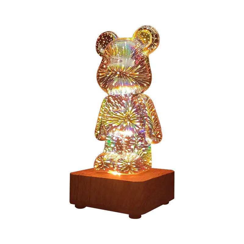 Glowing Bear Night Light Internet Celebrity Violent Bear Table Lamp Bedside Lamp Qixi Festival Gift Birthday Gift