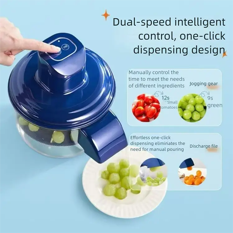 Grape Peeling Machine Fully Automatic Household Electric Fruit Peeler - blue / Multifunctional Peeling Machine