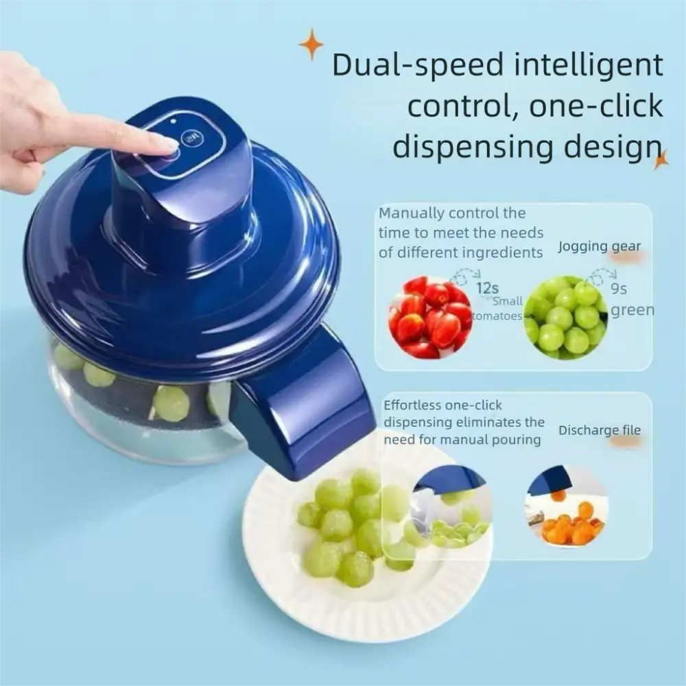 Grape Peeling Machine Fully Automatic Household Electric Fruit Peeler - blue / Multifunctional Peeling Machine