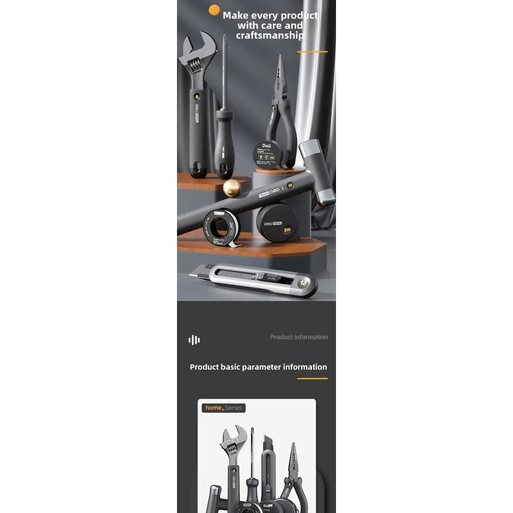 Home Manual Tool Box Set 8-Piece Screwdriver Set - 8-piece screwdriver set HT0008