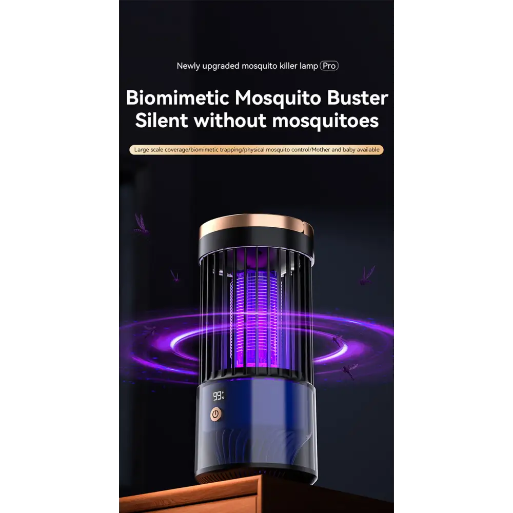 Inhalation Type Household Indoor and Outdoor Rechargeable Mosquito Trap and Killer Lamp - SJD-01 Black Mosquito Killer