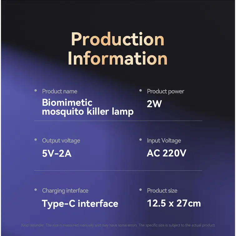 Inhalation Type Household Indoor and Outdoor Rechargeable Mosquito Trap and Killer Lamp - SJD-01 Black Mosquito Killer
