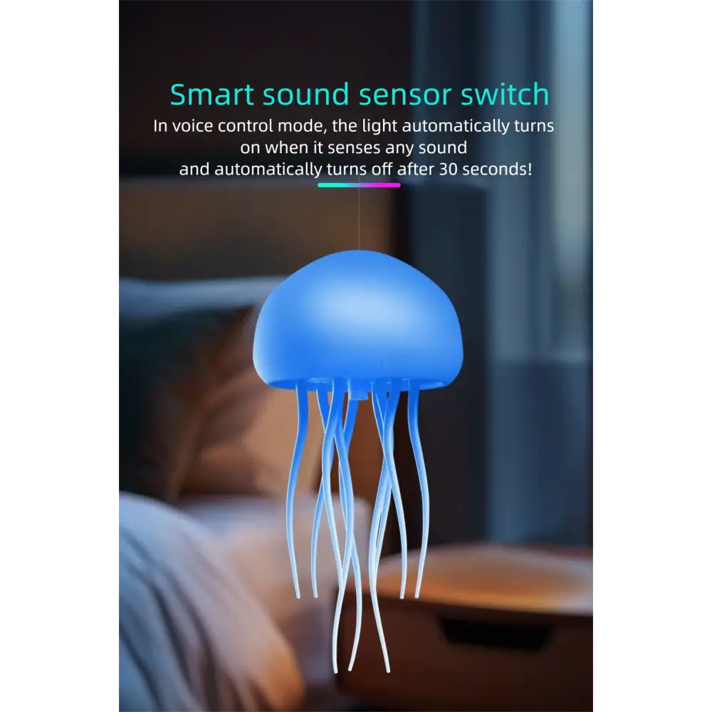 Intelligent Voice-Controlled Jellyfish Lamp Floating Atmosphere Light Creative Night Light Smart Touch Feet Colorful