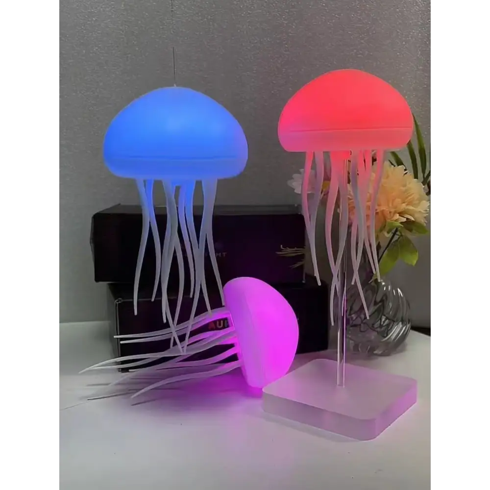 Intelligent Voice-Controlled Jellyfish Lamp Floating Atmosphere Light Creative Night Light Smart Touch Feet Colorful