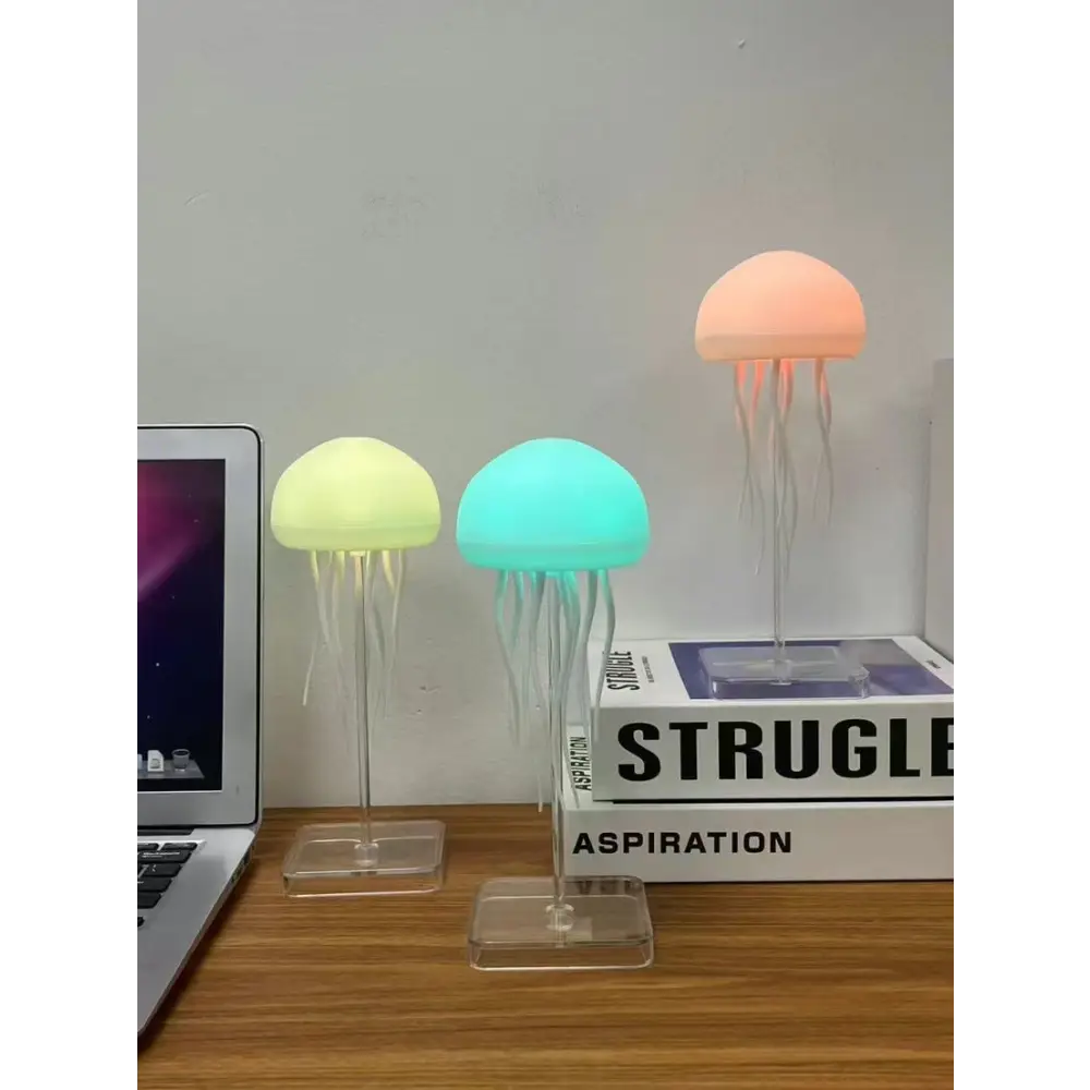 Intelligent Voice-Controlled Jellyfish Lamp Floating Atmosphere Light Creative Night Light Smart Touch Feet Colorful