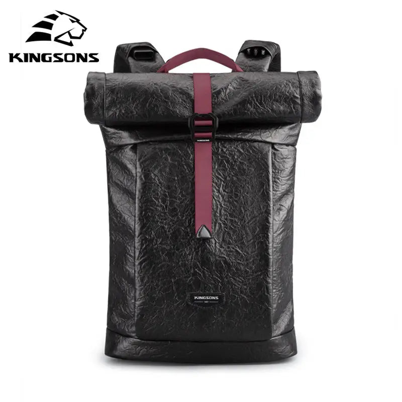 Jinshengsi New Men’s Backpack European and American Retro Trend Waterproof Foldable Sports Backpack for College