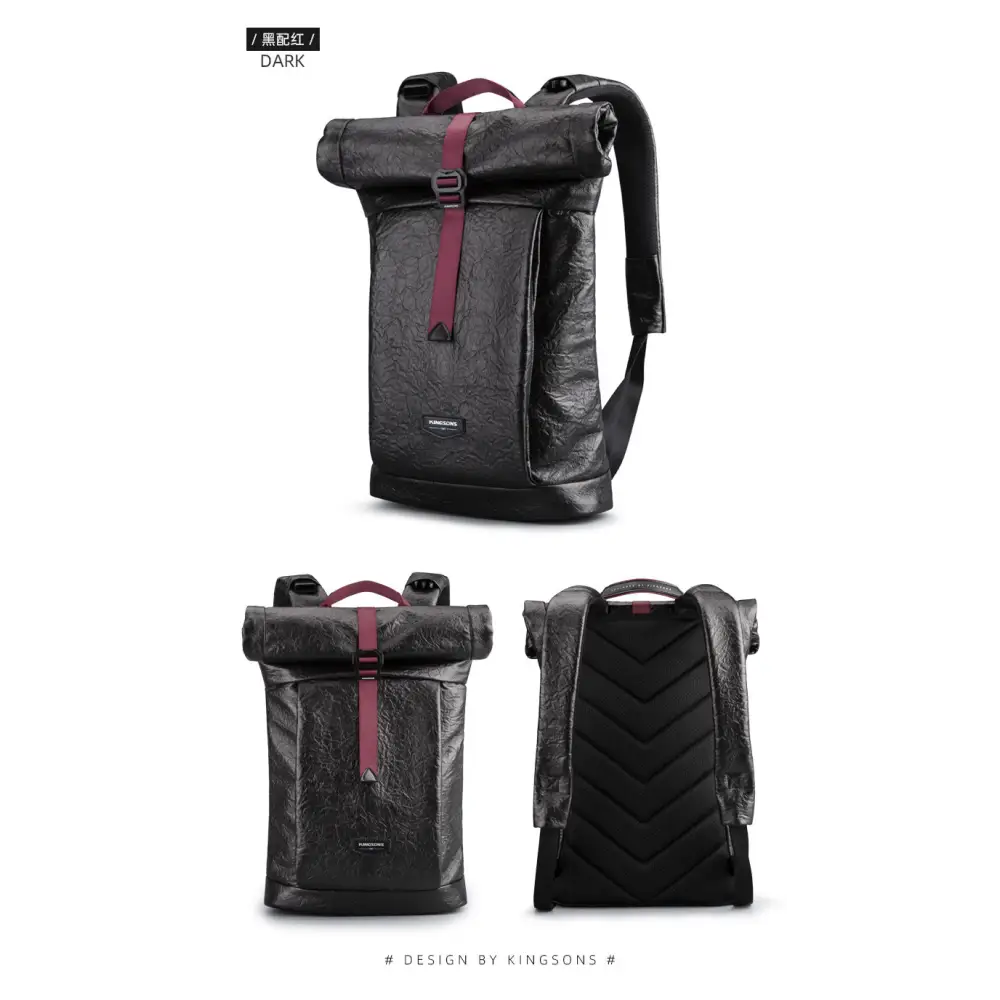 Jinshengsi New Men’s Backpack European and American Retro Trend Waterproof Foldable Sports Backpack for College