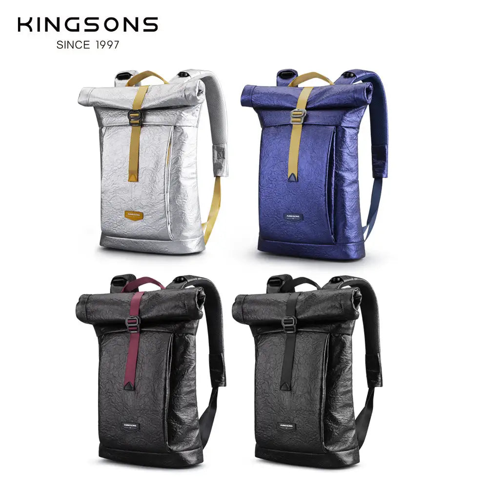 Jinshengsi New Men’s Backpack European and American Retro Trend Waterproof Foldable Sports Backpack for College