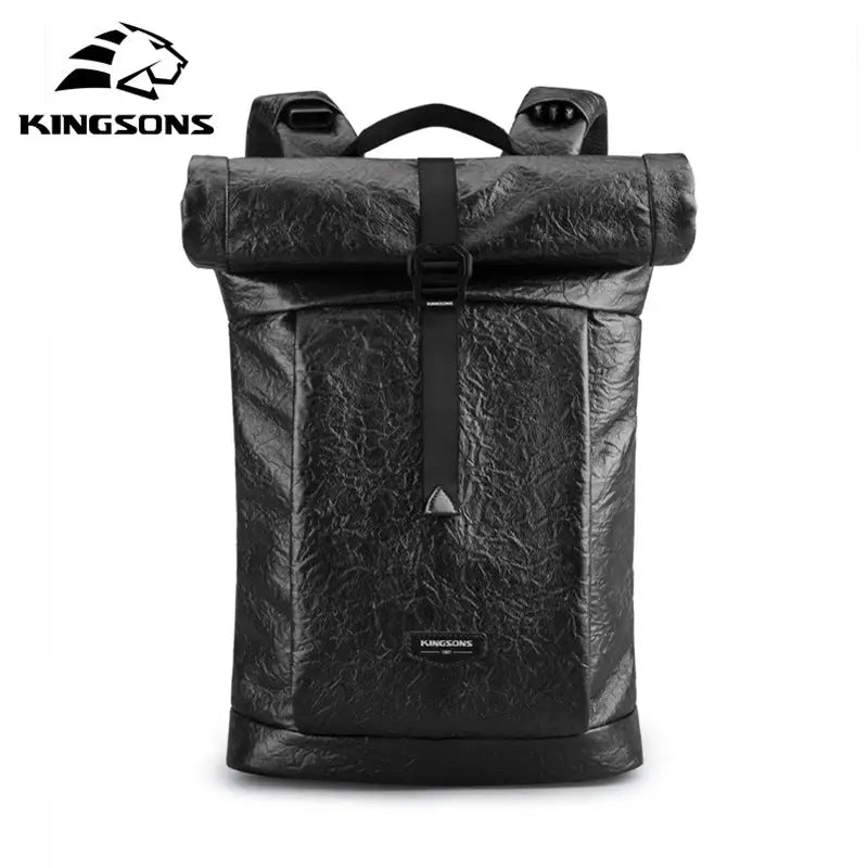 Jinshengsi New Men’s Backpack European and American Retro Trend Waterproof Foldable Sports Backpack for College