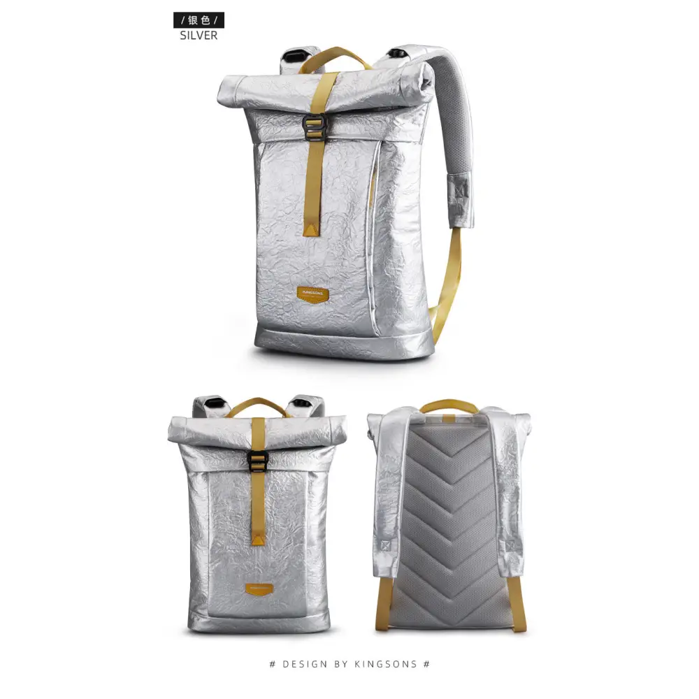 Jinshengsi New Men’s Backpack European and American Retro Trend Waterproof Foldable Sports Backpack for College