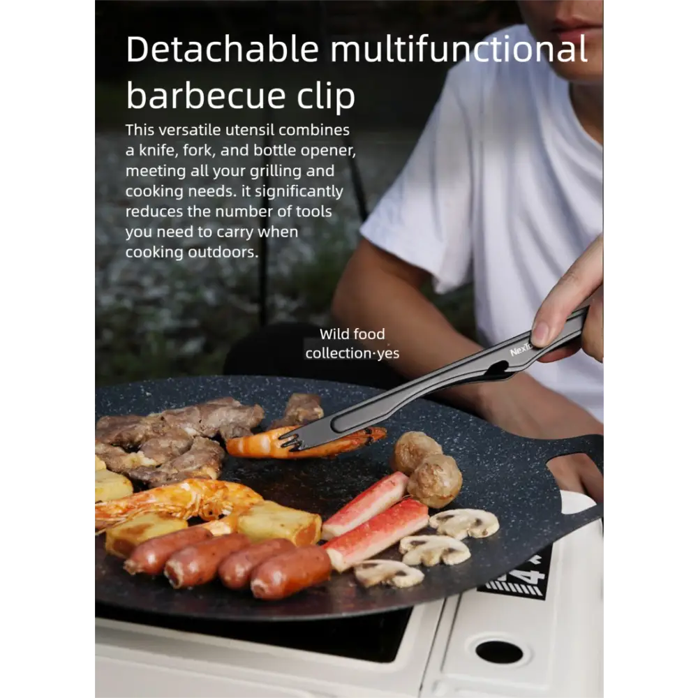 Magic Outdoor BBQ Tool Box Kitchenware Portable Set Camping Cutting Board Peeler Picnic Cooking - Army Green