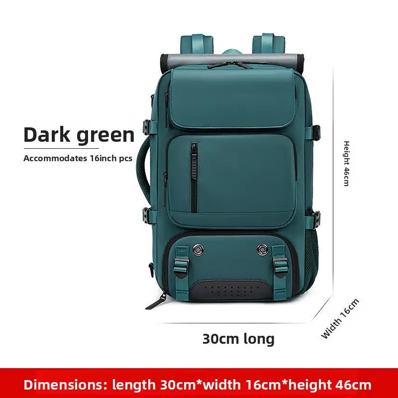 Multi-Color Backpack | Travel Commuter and Laptop Bag for Work & Daily - Dark green / 18 Inches - Backpacks