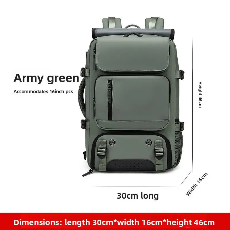Multi-Color Backpack | Travel Commuter and Laptop Bag for Work & Daily - Army Green / 18 Inches - Backpacks