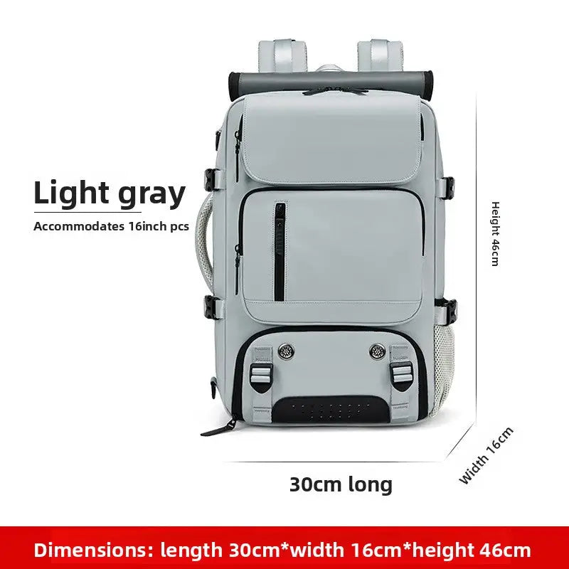 Multi-Color Backpack | Travel Commuter and Laptop Bag for Work & Daily - Light Gray / 18 Inches - Backpacks
