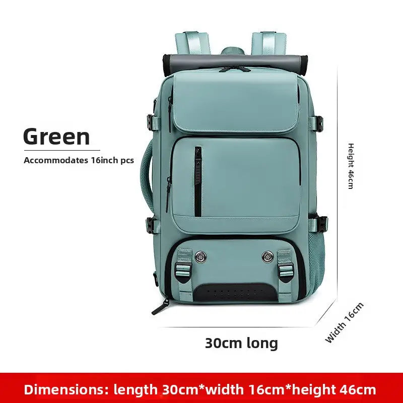 Multi-Color Backpack | Travel Commuter and Laptop Bag for Work & Daily - Green / 18 Inches - Backpacks
