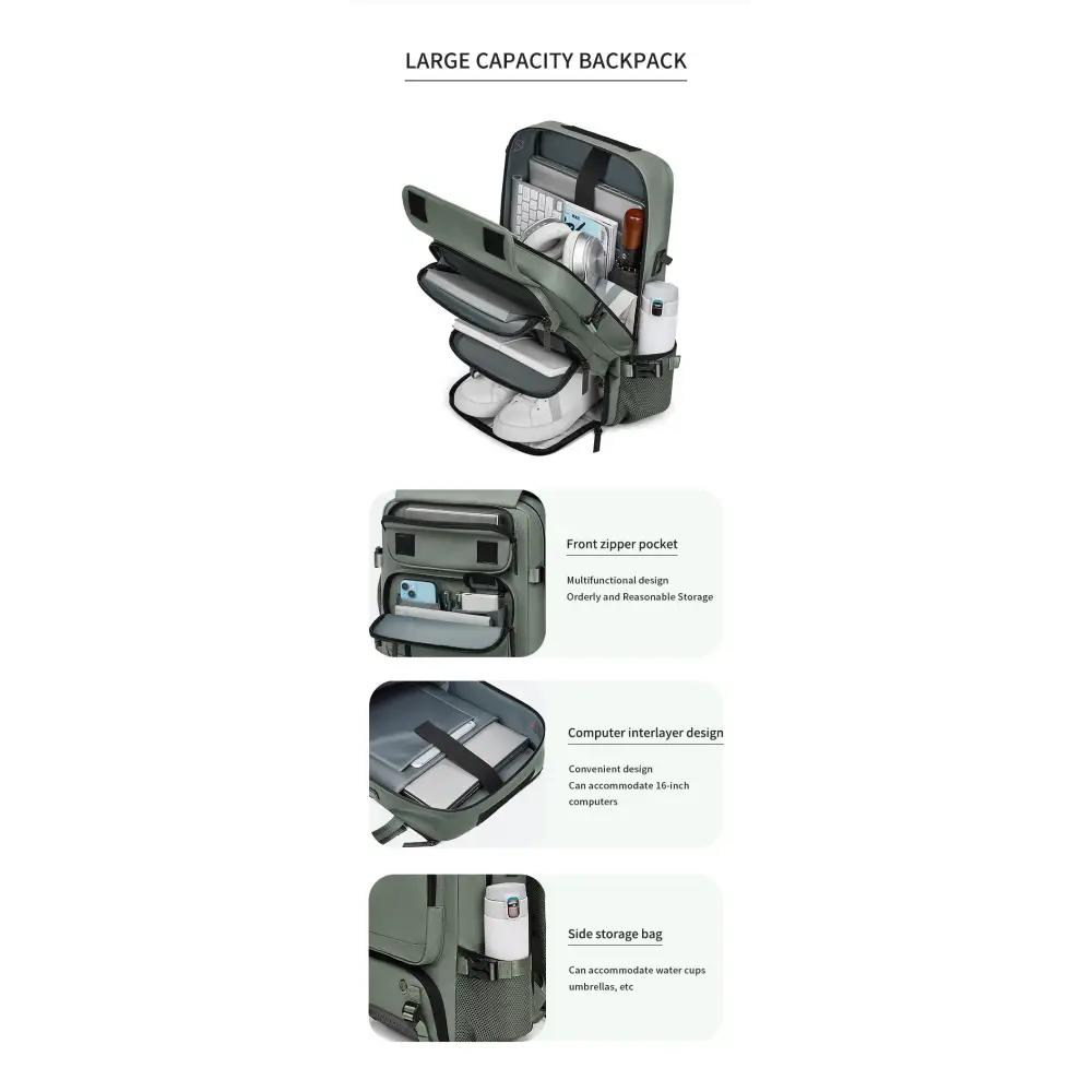 Multi-Color Backpack | Travel Commuter and Laptop Bag for Work & Daily - Backpacks
