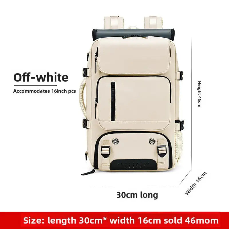 Multi-Color Backpack | Travel Commuter and Laptop Bag for Work & Daily - Beige / 18 Inches - Backpacks