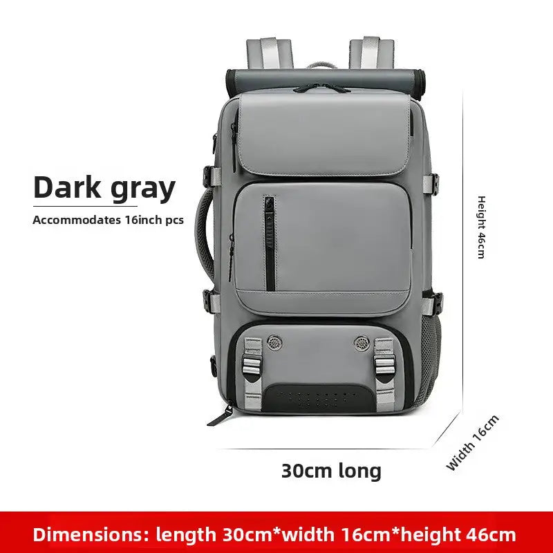 Multi-Color Backpack | Travel Commuter and Laptop Bag for Work & Daily - Dark gray / 18 Inches - Backpacks