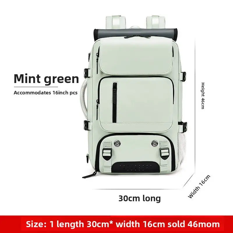 Multi-Color Backpack | Travel Commuter and Laptop Bag for Work & Daily - Mint Green / 18 Inches - Backpacks