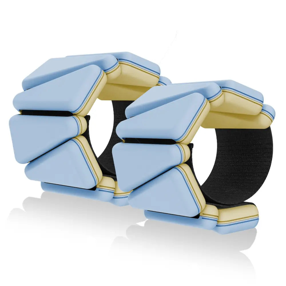 Two-tone Weighted Wristband Silicone Wrist and Ankle Strength Training Lead Block Invisible Equipment - Blue and yellow