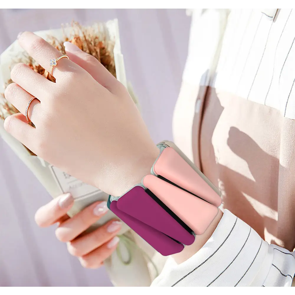 Two-tone Weighted Wristband Silicone Wrist and Ankle Strength Training Lead Block Invisible Equipment