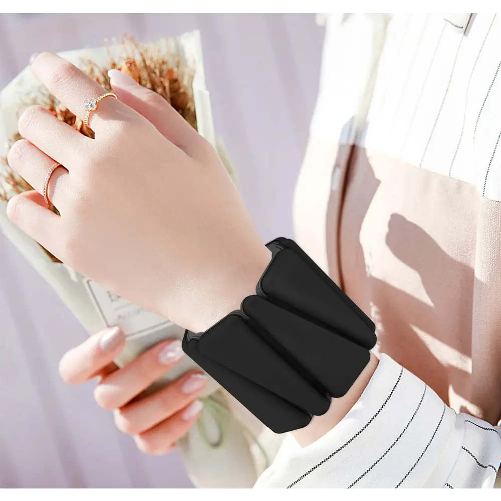 Two-tone Weighted Wristband Silicone Wrist and Ankle Strength Training Lead Block Invisible Equipment